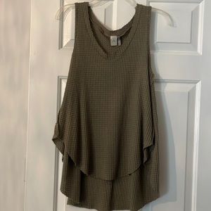 Waffle knit tank